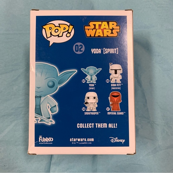 Funko POP! Star Wars #02 Yoda (Spirit) Glow in the Dark Walgreens Exclusive - Picture 4 of 6